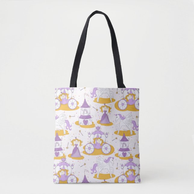 Tote Bag motif avec une princesse (Devant)