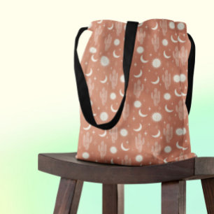 Tote Bag Motif blanc Cactus