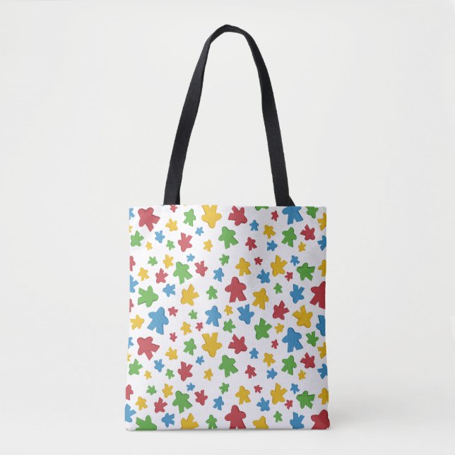 Tote Bag Motif blanc éparpillé (Devant)