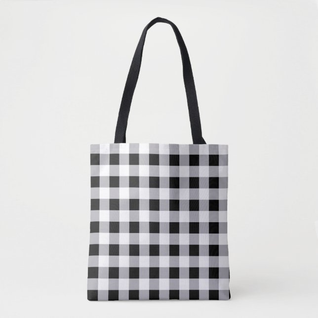 Tote Bag Motif blanc gris gris (Devant)