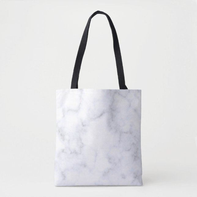 Tote Bag Motif blanc texture marbre (Devant)