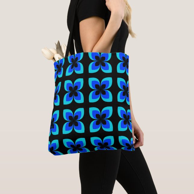 Tote Bag Motif Bleu Bleu Bleu Bleu Deux Lumineux (De près)