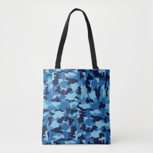 Tote Bag Motif bleu de camouflage d'armée