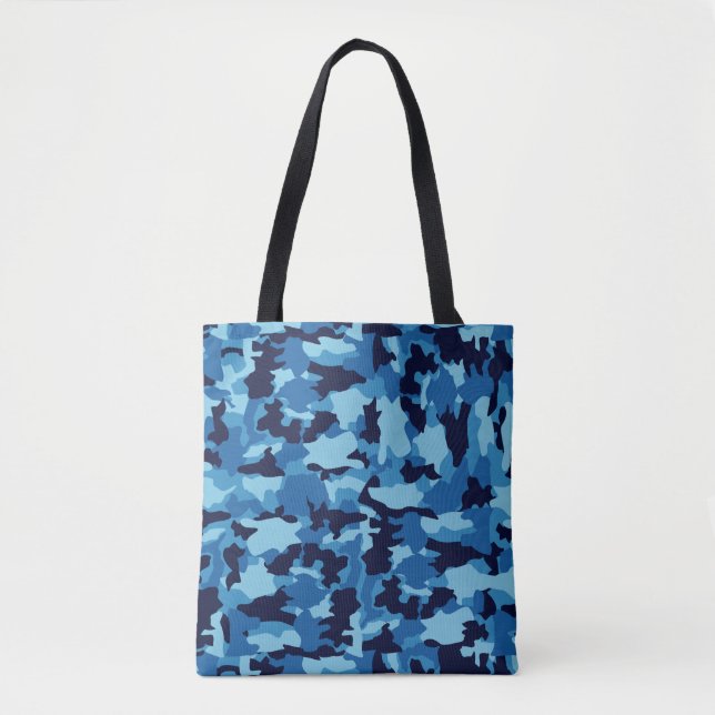Tote Bag Motif bleu de camouflage d'armée (Devant)