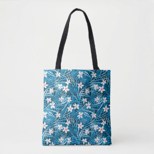 Tote Bag Motif bleu de palmettes