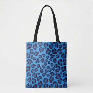 Tote Bag motif bleu de texture de léopard