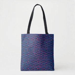 Tote Bag Motif bleu et rose rétro
