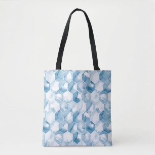 Tote Bag Motif bleu mou de Canotype d'aquarelle