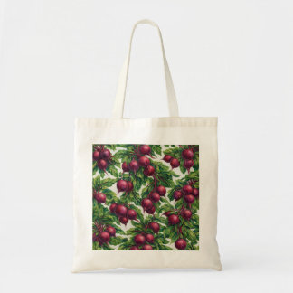 Tote Bag Motif botanique de betterave à l'aquarelle