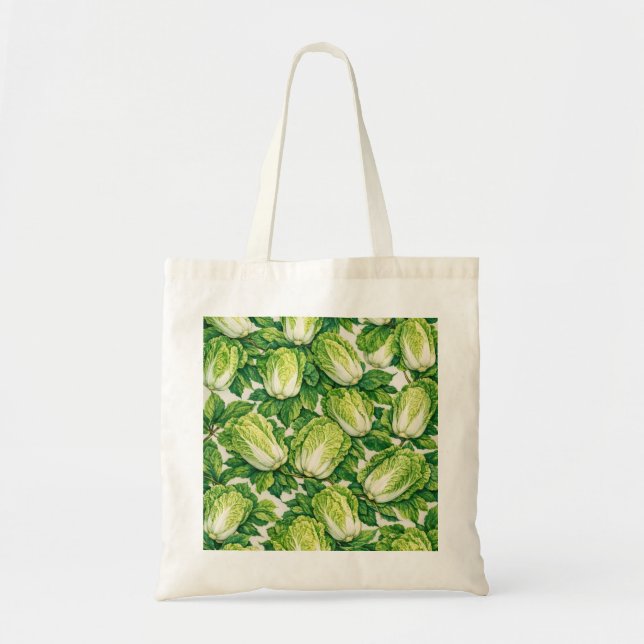 Tote Bag Motif botanique de chou de Napa (Devant)
