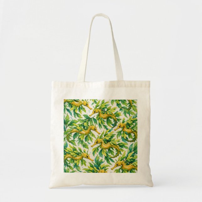 Tote Bag Motif botanique de dragon de mer feuillu (Devant)