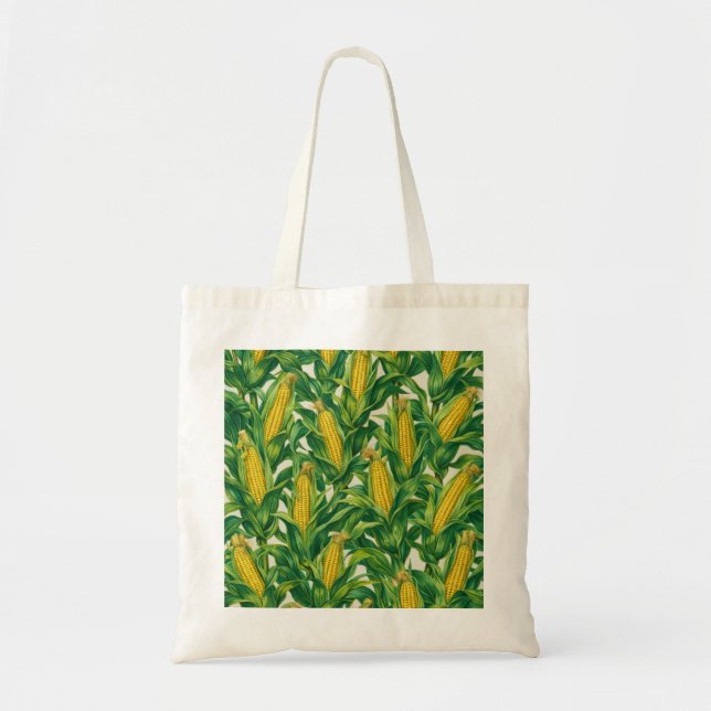 Tote Bag Motif botanique de maïs doux doré (Devant)