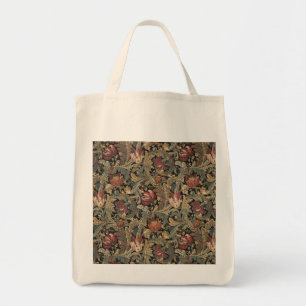 Tote Bag Motif botanique floral botanique vintage sombre et