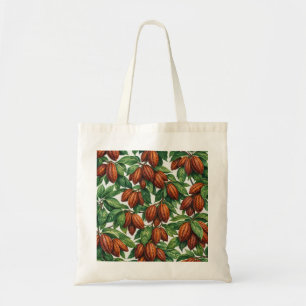Tote Bag Motif botanique tropical de cabosses de cacao