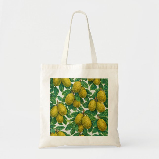Tote Bag Motif botanique tropical de jacquier (Devant)