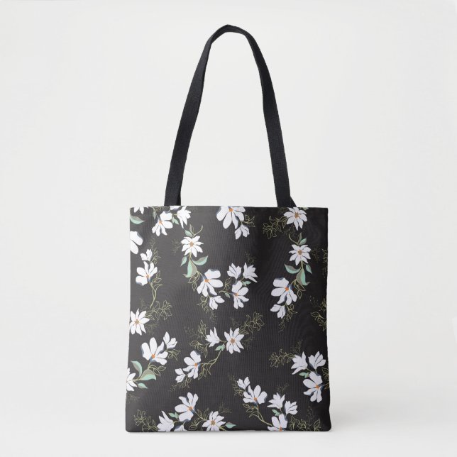 Tote Bag Motif brillant Magnolia (Devant)