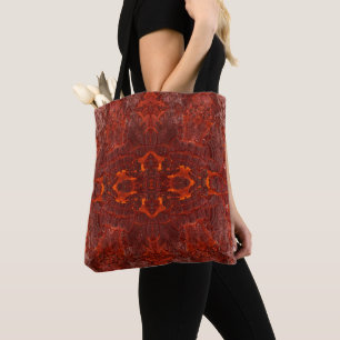 Tote Bag Motif Brown en cuir de luxe texturé