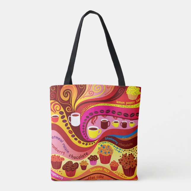 Tote Bag Motif café et muffins (Dos)
