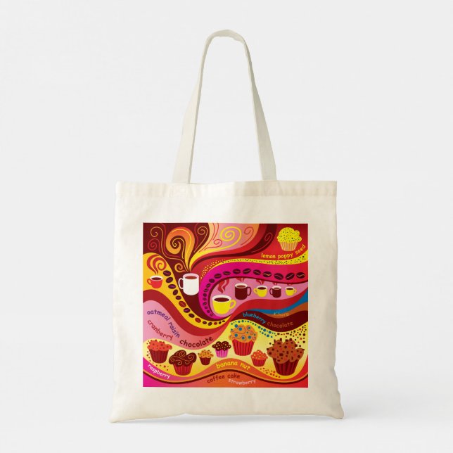 Tote Bag Motif Café et Muffins (Dos)