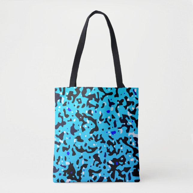 Tote Bag Motif Camo bleu (Devant)