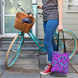 Tote Bag Motif Camo magenta rose turquoise
