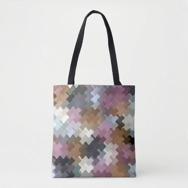 Tote Bag Motif Camo numérique multicolore (Devant)