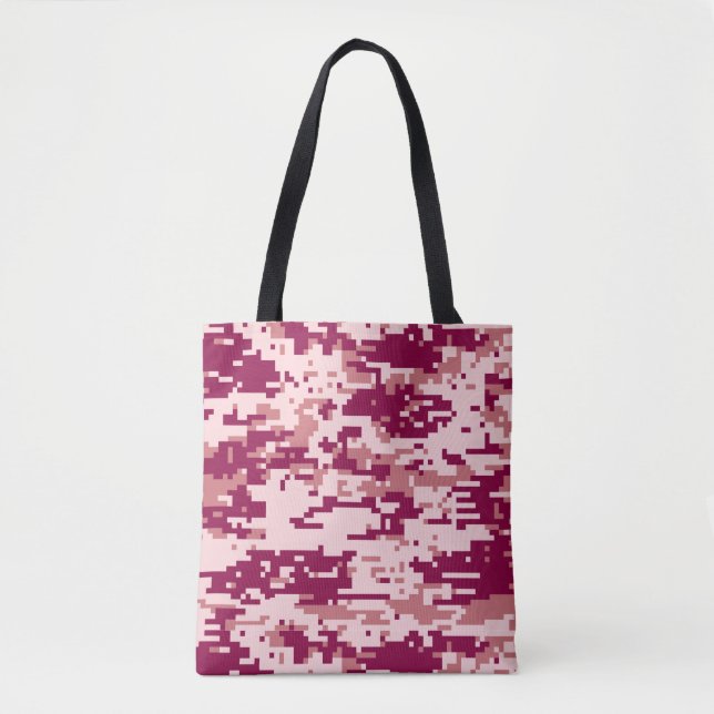 Tote Bag Motif Camo numérique rose (Devant)
