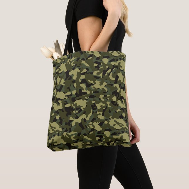 Tote Bag Motif camouflage Euro Spring  (De près)