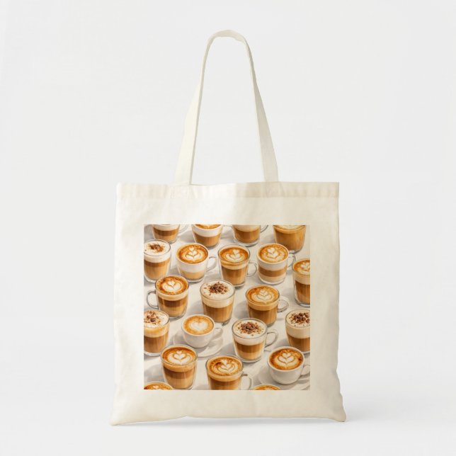 Tote Bag Motif Cappuccino Latte (Devant)