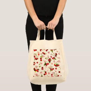Tote Bag Motif cerise 1