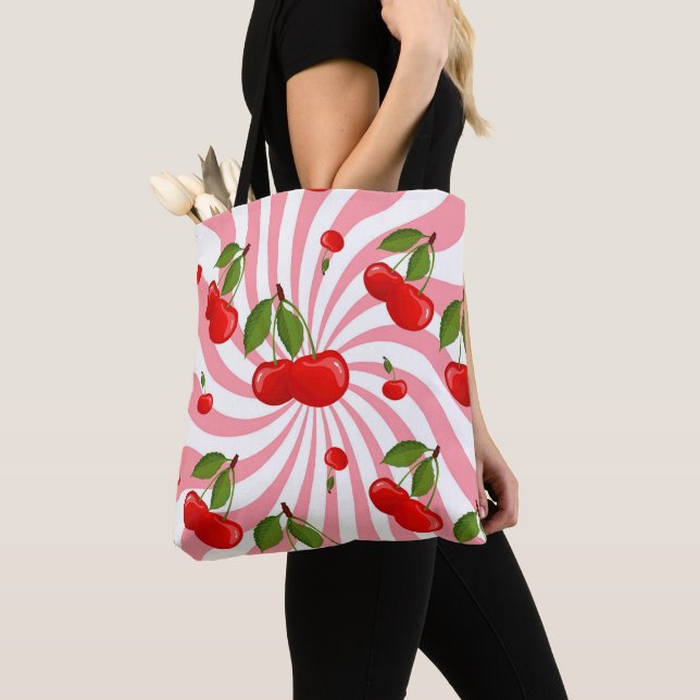 Tote Bag Motif cerises (De près)