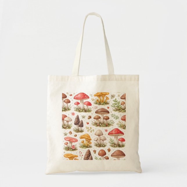 Tote Bag Motif Champignon Fantaisiste  (Devant)