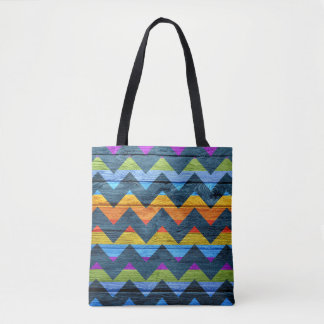 Tote Bag Motif Chevron couleur bois moderne #11
