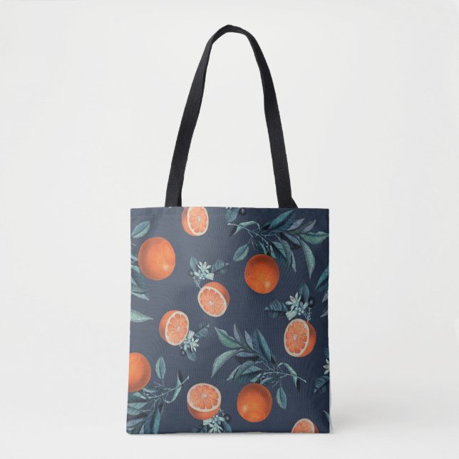 Tote Bag Motif citron et feuille VI (Devant)