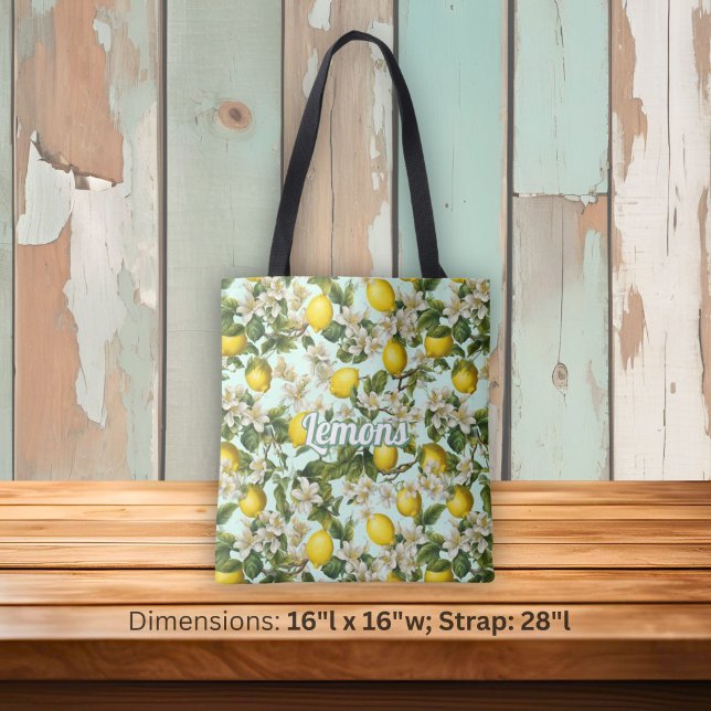Tote Bag Motif Citrons (Créateur téléchargé)