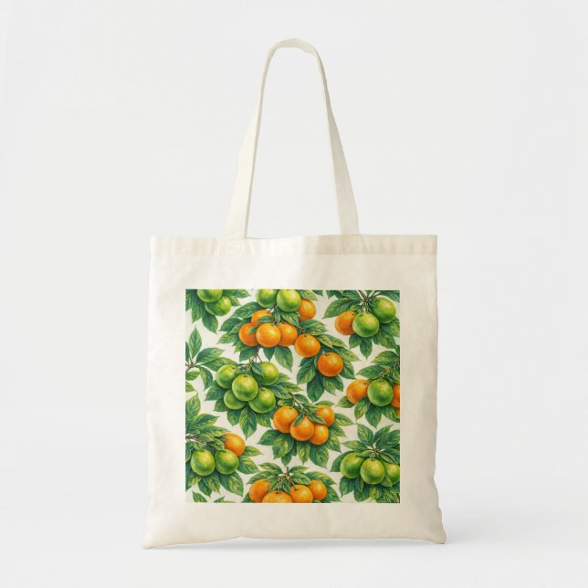 Tote Bag Motif Citrus Mandarin (Devant)