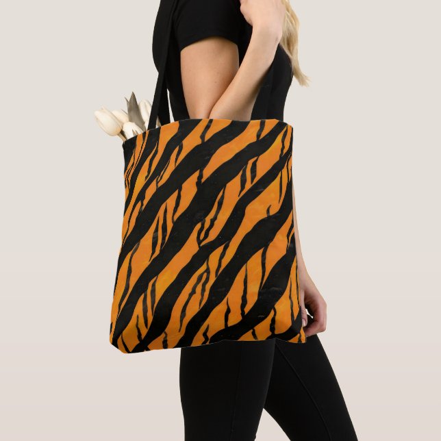 Tote Bag Motif classique des rayures de tigre (De près)