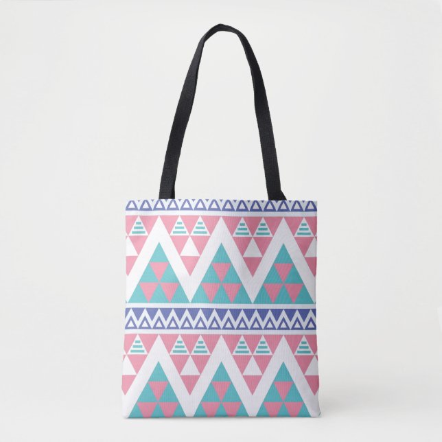 Tote Bag Motif coloré aztèque tribal (Devant)