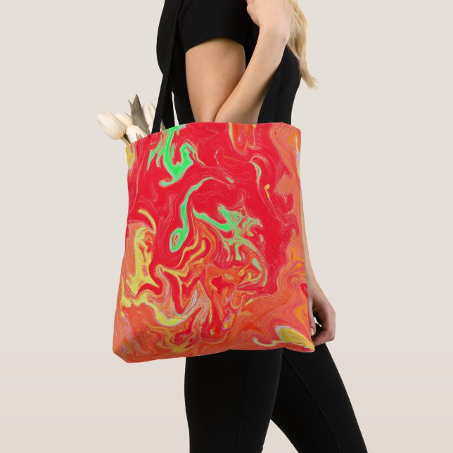 Tote Bag Motif coloré d'aquarelle (De près)