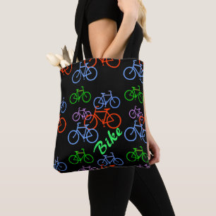 Tote Bag Motif coloré de bicyclette