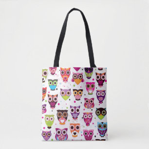 Tote Bag Motif coloré de hibou pour les enfants 2