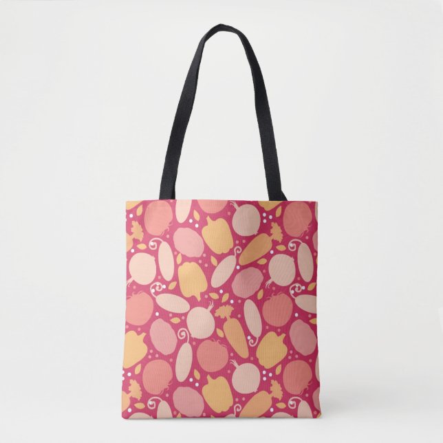 Tote Bag Motif coloré de légumes (Devant)