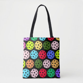 Tote Bag Motif coloré de Pickleball