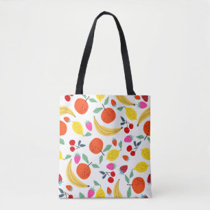 Tote Bag Motif Coloré 'Mélange de Fruits Frais'