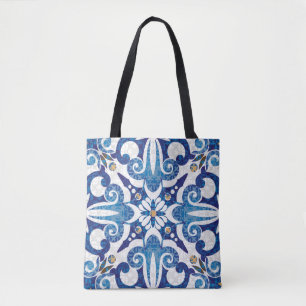 Tote Bag Motif coloré turkise sans couture. multico vintage