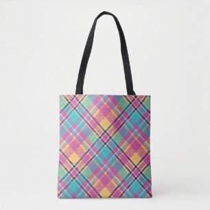 Tote Bag Motif Colorfull moderne géométrique Vintage