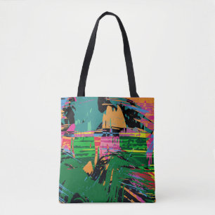 Tote Bag motif couleur Abstrait en style graffiti qualité v