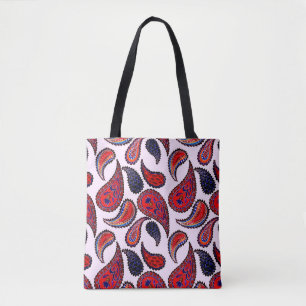 Tote Bag Motif créatif sans couture avec cachemire dessiné 