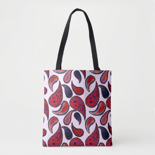 Tote Bag Motif créatif sans couture avec cachemire dessiné  (Devant)