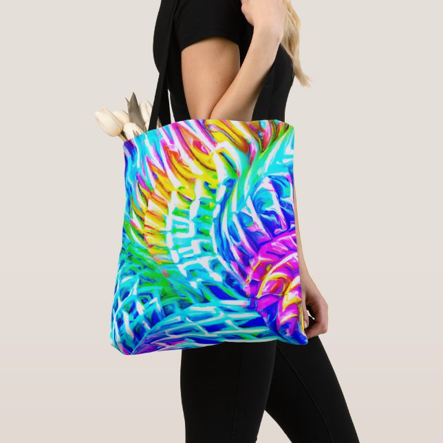 Tote Bag Motif d'abstractions colorées (De près)